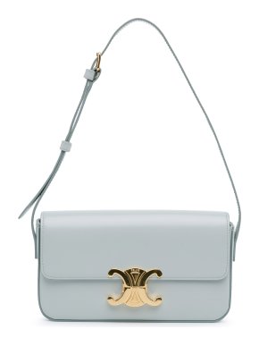 Celine Blue Triomphe Claude Shoulder Bag