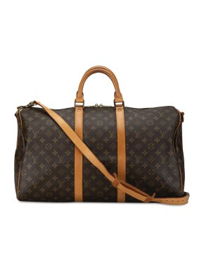 Louis Vuitton Coated Canvas Monogram Keepall Bandouliere 50