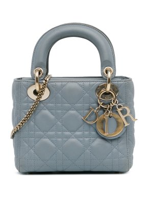 Dior Blue Mini Lambskin Lady Dior