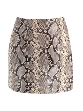 The Attico Snake Print Mini Skirt