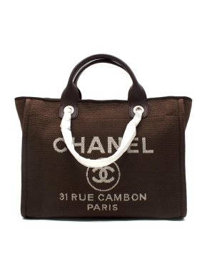 Chanel Brown Deauville Tote Bag