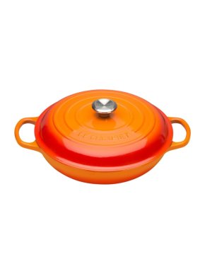 Le Creuset Orange  Cast Iron Shallow Casserole Dish