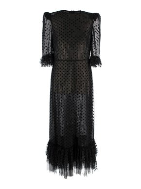 The Vampires Wife Black  'The Cinderella' Sheer Maxi Dress