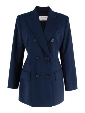Sportmax Navy Double Breasted Wool Blazer
