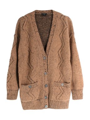 Chanel Caramel Chunky Wool Knit Cardigan