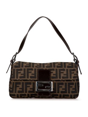 Fendi Brown Zucca Canvas Baguette Bag