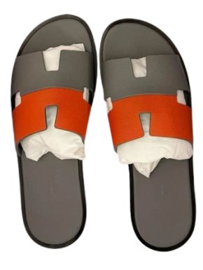 Hermes Orange and Grey Izmir Sandals
