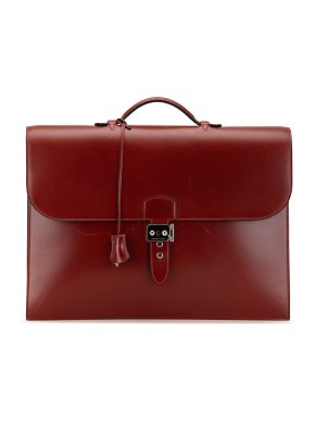 Hermes Red Box Calf Sac a Depeches 41 Briefcase