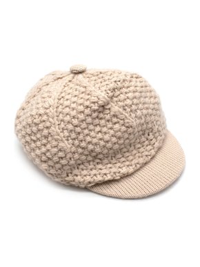 Dolce and Gabbana Cream Knit Baker Boy Hat