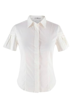 Prada Cream Short Sleeve Blouse