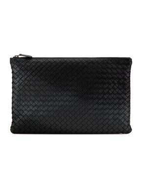 Bottega Veneta Black Intrecciato Clutch