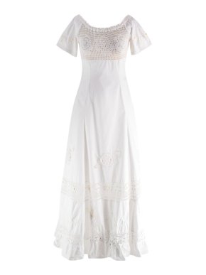 Aliai Forte White Dress with Lace Details 1