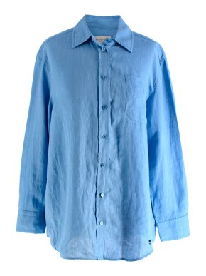 Weekend MaxMara Oversized Milva Blue Shirt 1