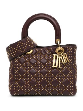Dior Medium Lambskin Cannage Studded Supple Lady Dior 1