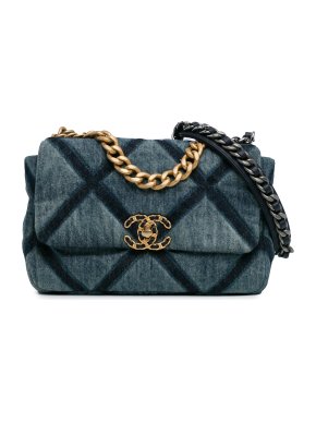 Chanel Medium Denim 19 Single Flap Bag