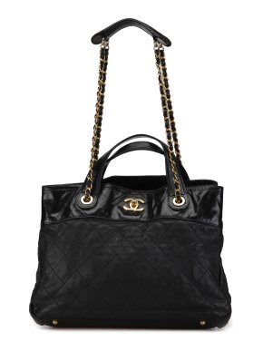Chanel Black Small Quilted Calfskin In The Mix Tote Bag