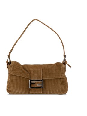 Fendi Brown Corduroy Baguette Bag