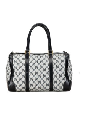 Gucci Grey GG Supreme Boston Bag