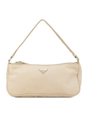 Prada Cream Tessuto Pochette Bag