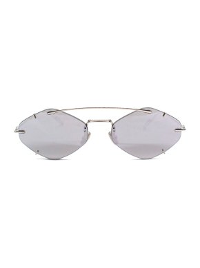 Dior Silver Mirrored Inclusion Diamond Sunglasses