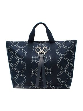Valentino V-Ring VLTN Indigo Denim Tote Bag