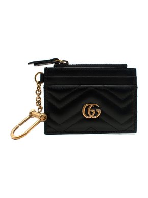 Gucci GG Black Marmont Zip Key Case