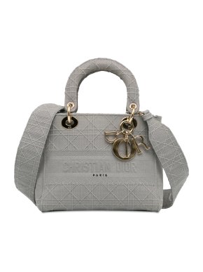 Dior Grey Medium Cannage Lady D-Lite 1