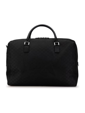 Gucci Black GG Nylon Travel Bag