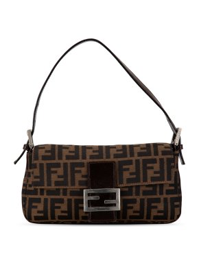 Fendi Brown Zucca Canvas Baguette Bag