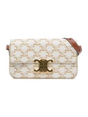 Celine Cream Triomphe Claude Shoulder Bag 1