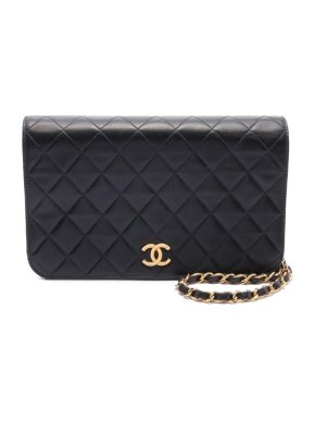Chanel Vintage CC Quilted Lambskin Full Flap Bag 1