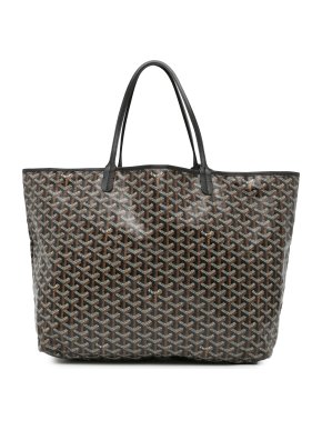 Goyard Black Goyardine Saint Louis GM Tote Bag