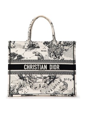 Dior White Large Zodiac Book Tote 1