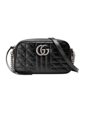 Gucci Black Marmont Matelasse Shoulder Bag