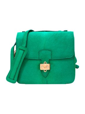 Bruno Magli Jade Green Pony Hair Satchel Bag