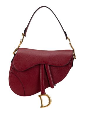 Dior Red Medium Leather Saddle Bag 1
