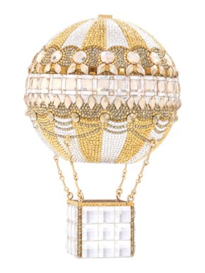 Judith Leiber Hot Air Balloon Rozier Gold Crystal Clutch