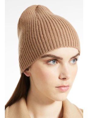 MaxMara Camel Knit Cashmere Beanie