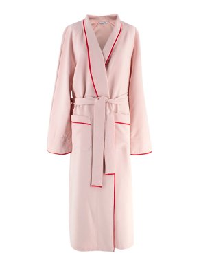 Sleeper Pink and Red Trim Belted Stretch Robe 1