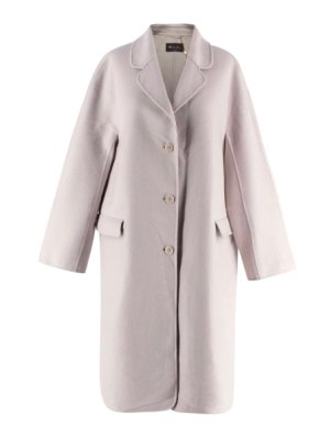Loro Piana Grey Single Breasted Cashmere Coat 1