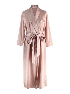 Olivia Von Halle Mimi Oyster Ivory Robe