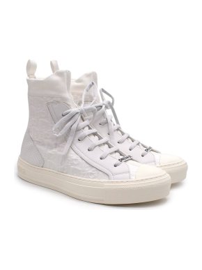 Dior White Walk'N'Dior High Top Sneakers