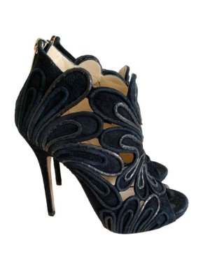 Jimmy Choo Kalipso Black Suede Cutout Sandals