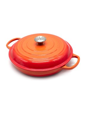 Le Creuset Orange Cast Iron Shallow Casserole Dish