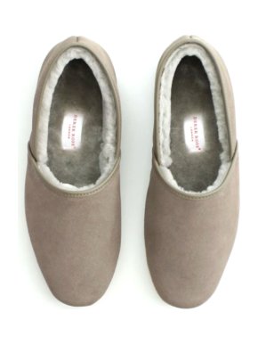 Derek Rose  Crawford Sheepskin Suede Slippers