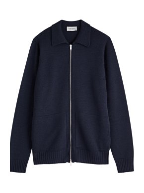 John Smedley Midnight Pique Cardigan