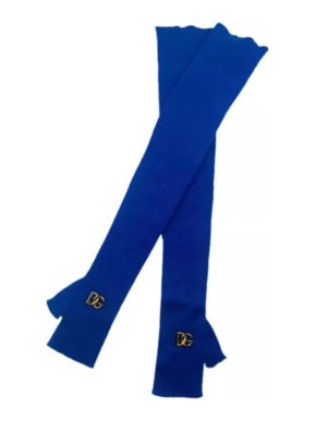Dolce & Gabbana Cobalt Blue Long Virgin Wool Gloves