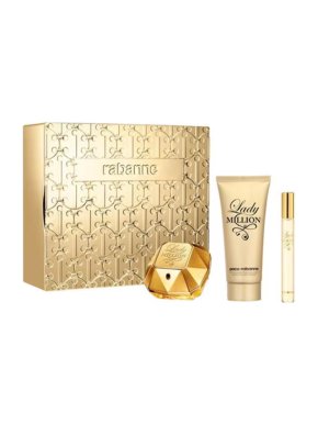Rabanne Lady Million Eau de Parfum 80ml Body Lotion 100ml Travel Spray 10ml Gift Set