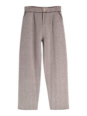 Barrie Brown Chevron Cashmere Tailored Trousers