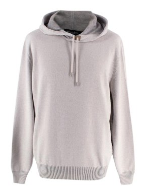 Stefano Ricci Beige Cashmere Blend Hoodie